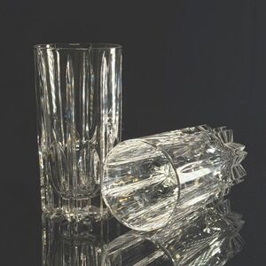 Mikasa Berkeley Highball Glasses Vintage Crystal Tumblers Set of 2